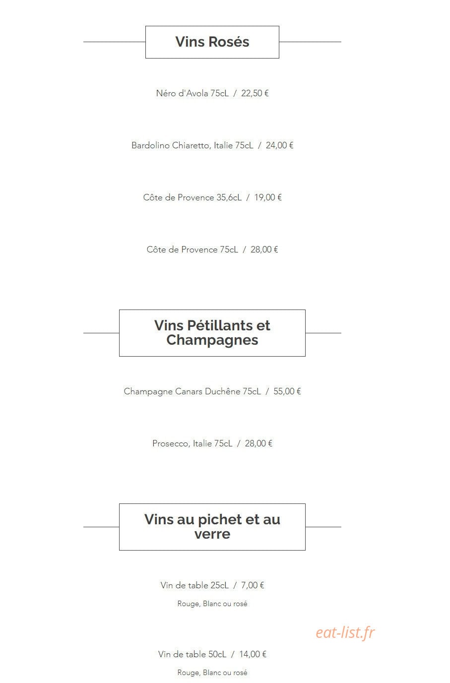 La table Meli — carte page 13
