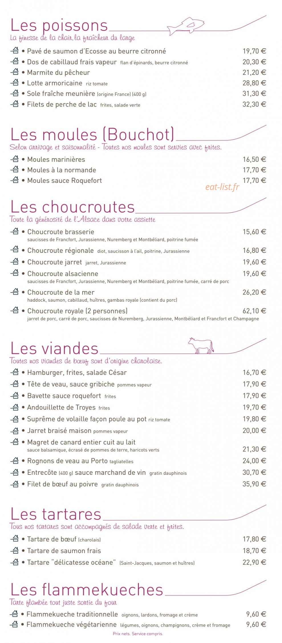 La Taverne de Maitre Kanter — carte page 4