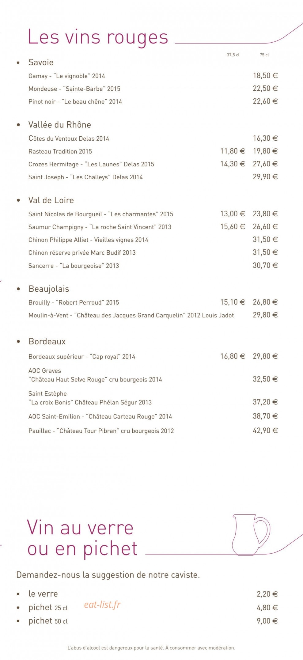La Taverne de Maitre Kanter — carte page 10