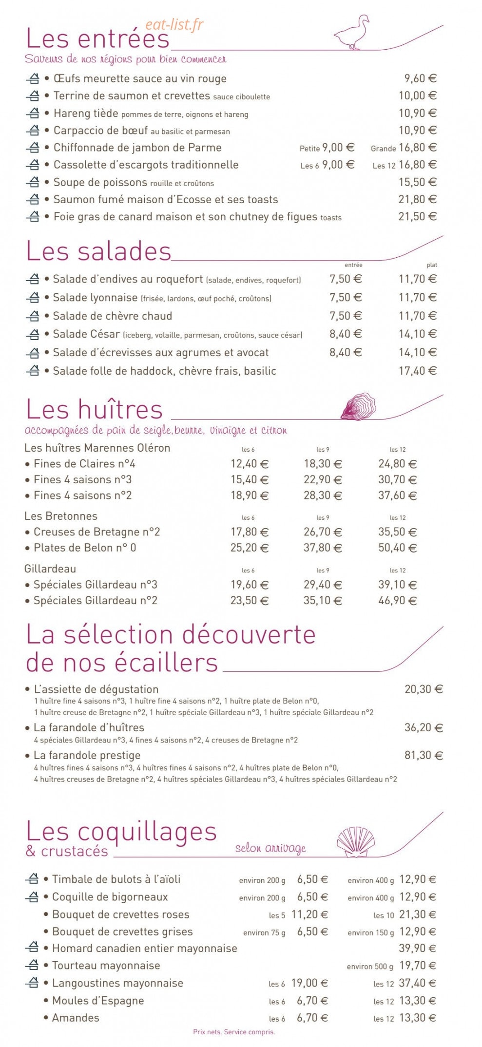 La Taverne de Maitre Kanter — carte page 2