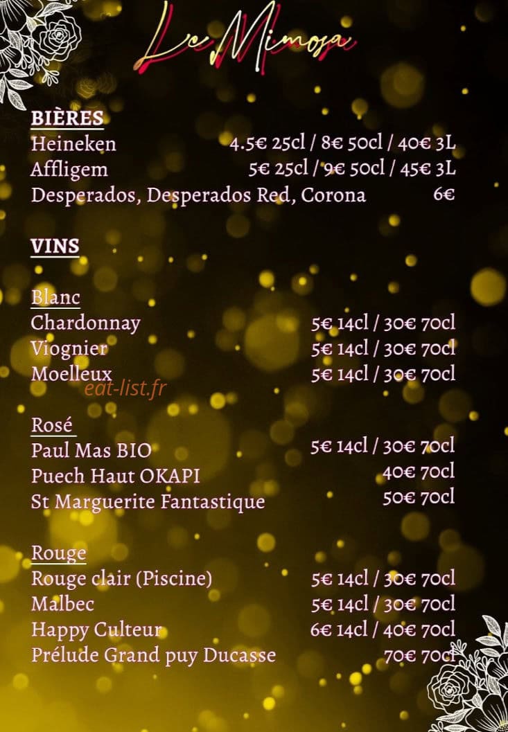 Le Mimosa — carte page 2