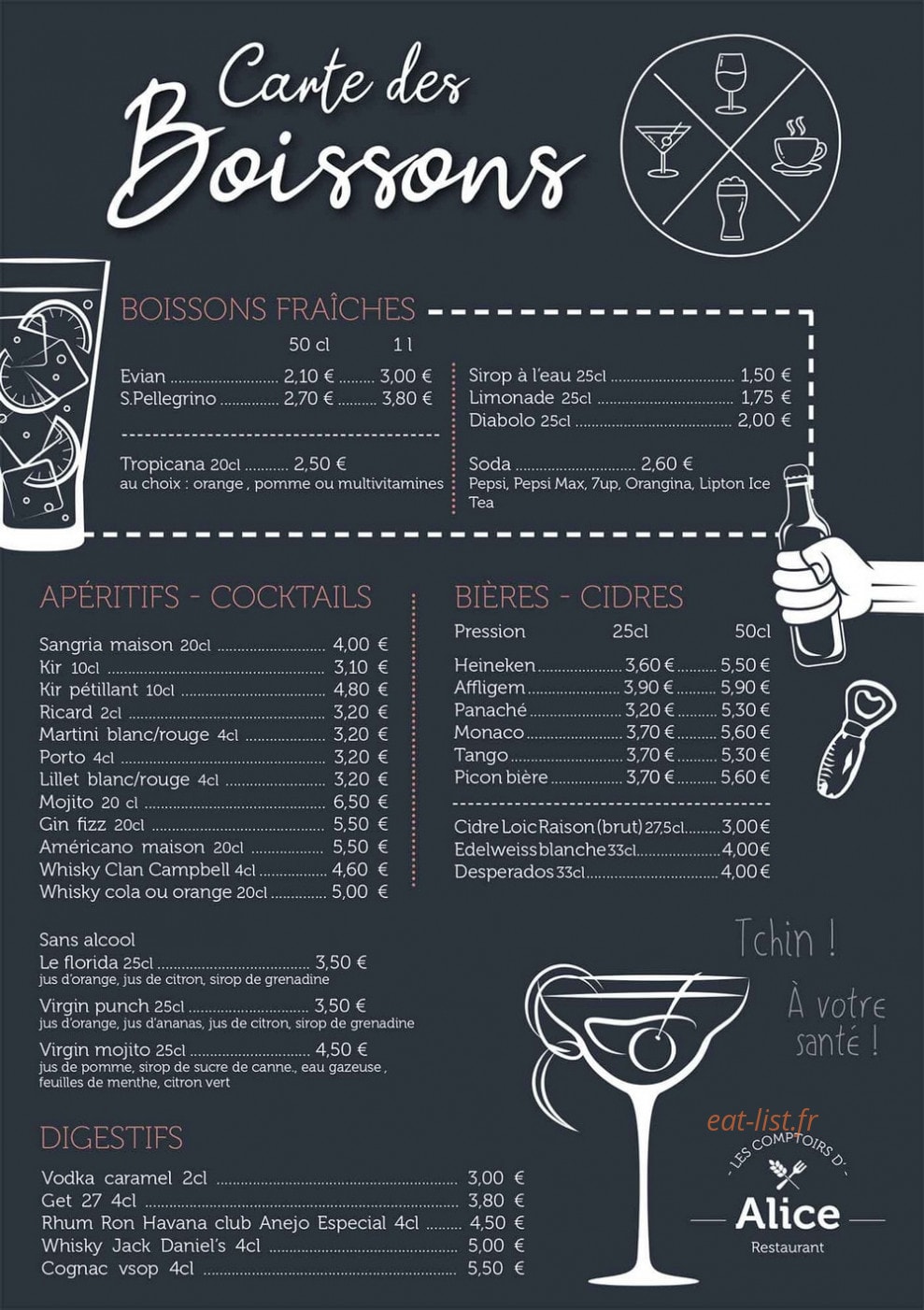 Les Comptoirs d'Alice — carte page 4