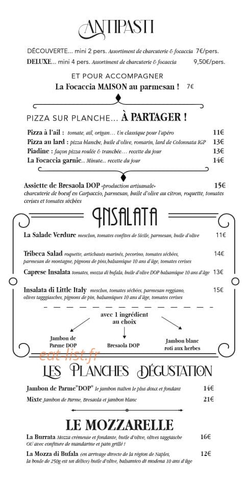 Little Italy — carte page 1