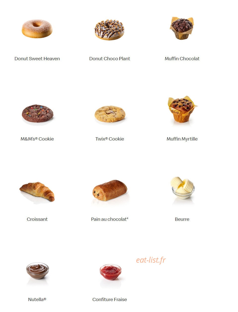 Mc Donald's — carte page 22