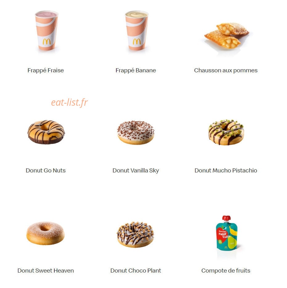 Mc Donald's — carte page 19