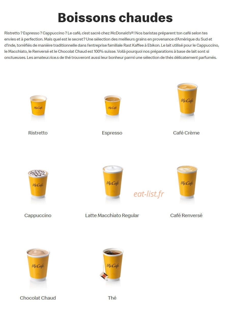 Mc Donald's — carte page 17