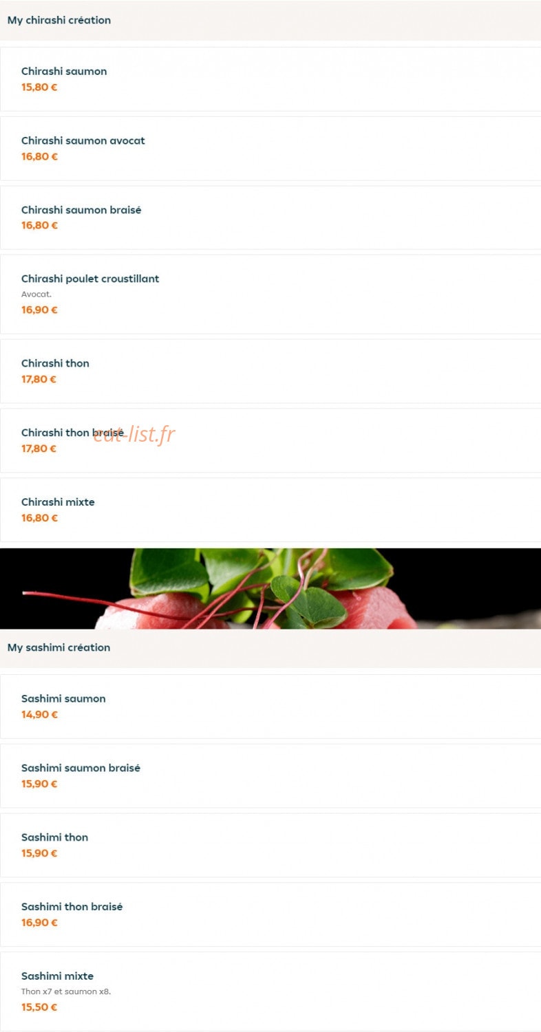 O my sushi — carte page 4