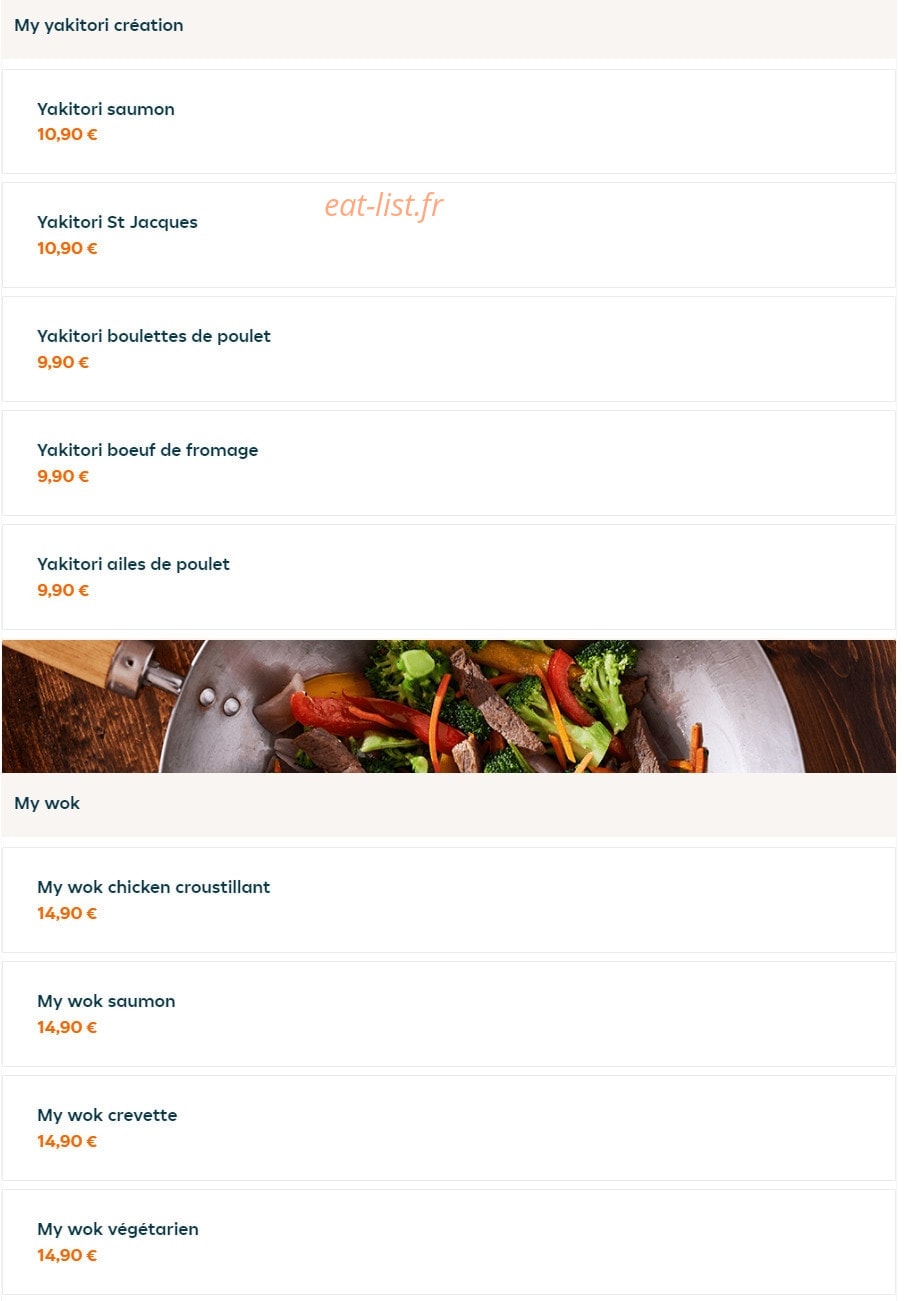 O my sushi — carte page 6