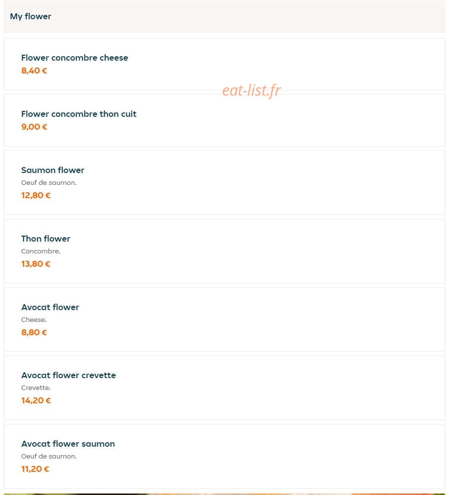 O my sushi — carte page 10