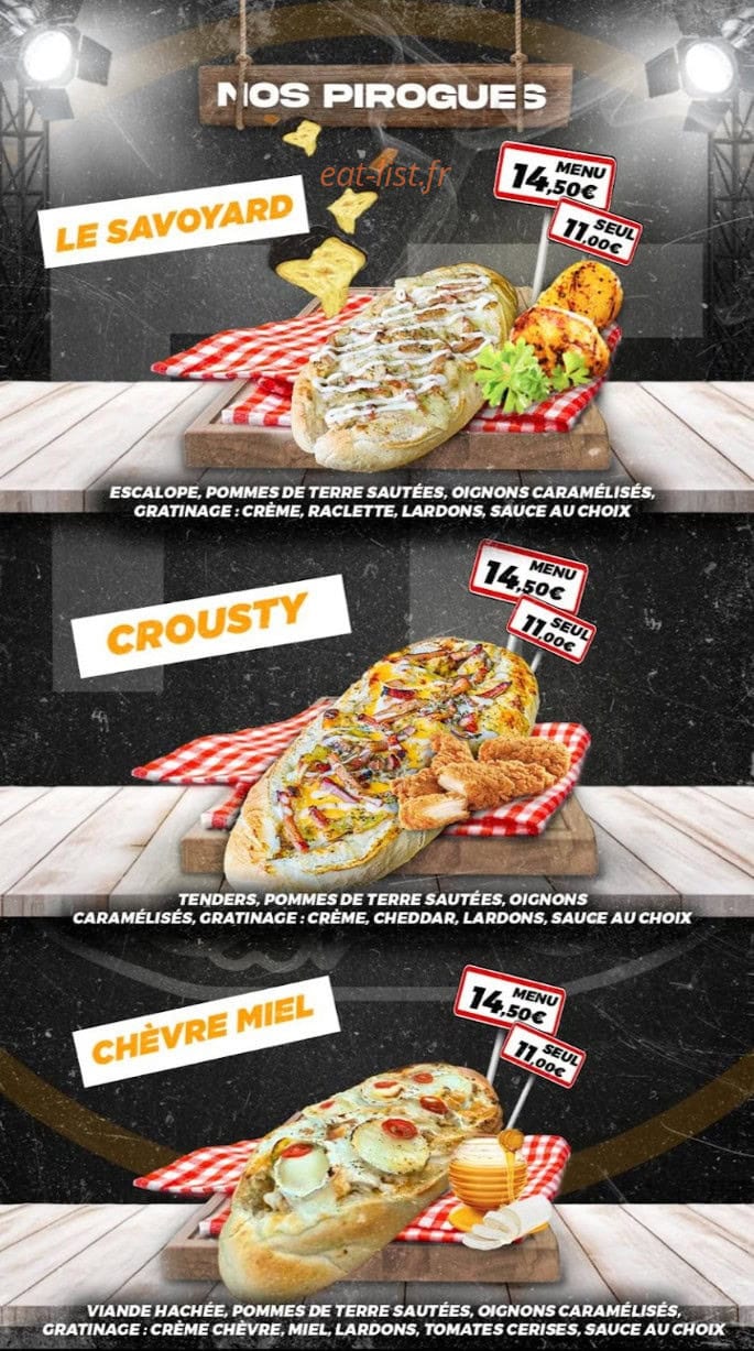 Pirogue Food — carte page 2