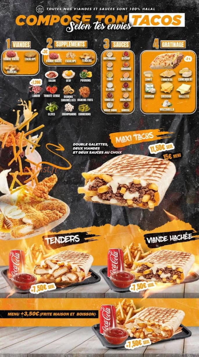 Pirogue Food — carte page 1