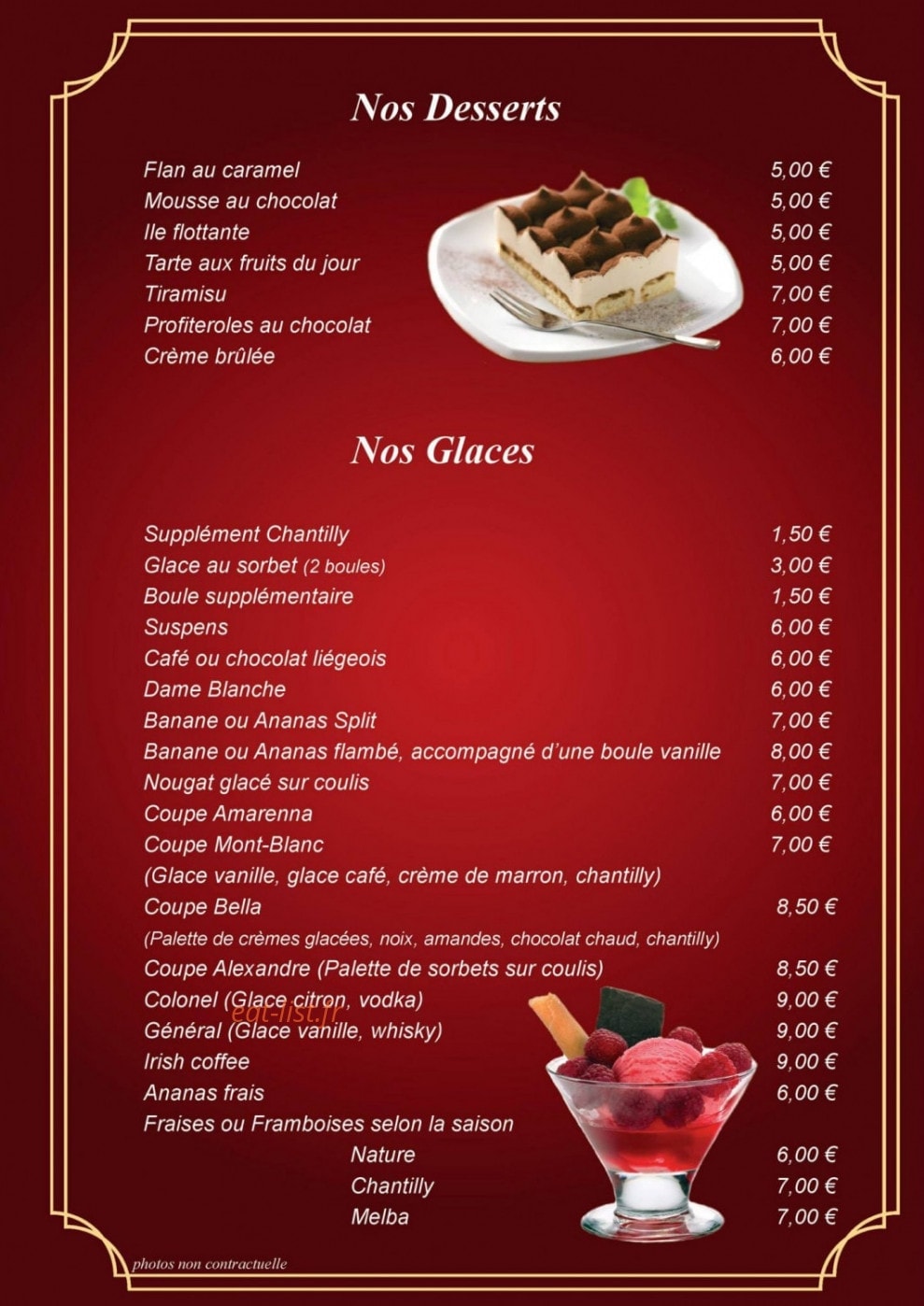 Pizza Bella — carte page 3