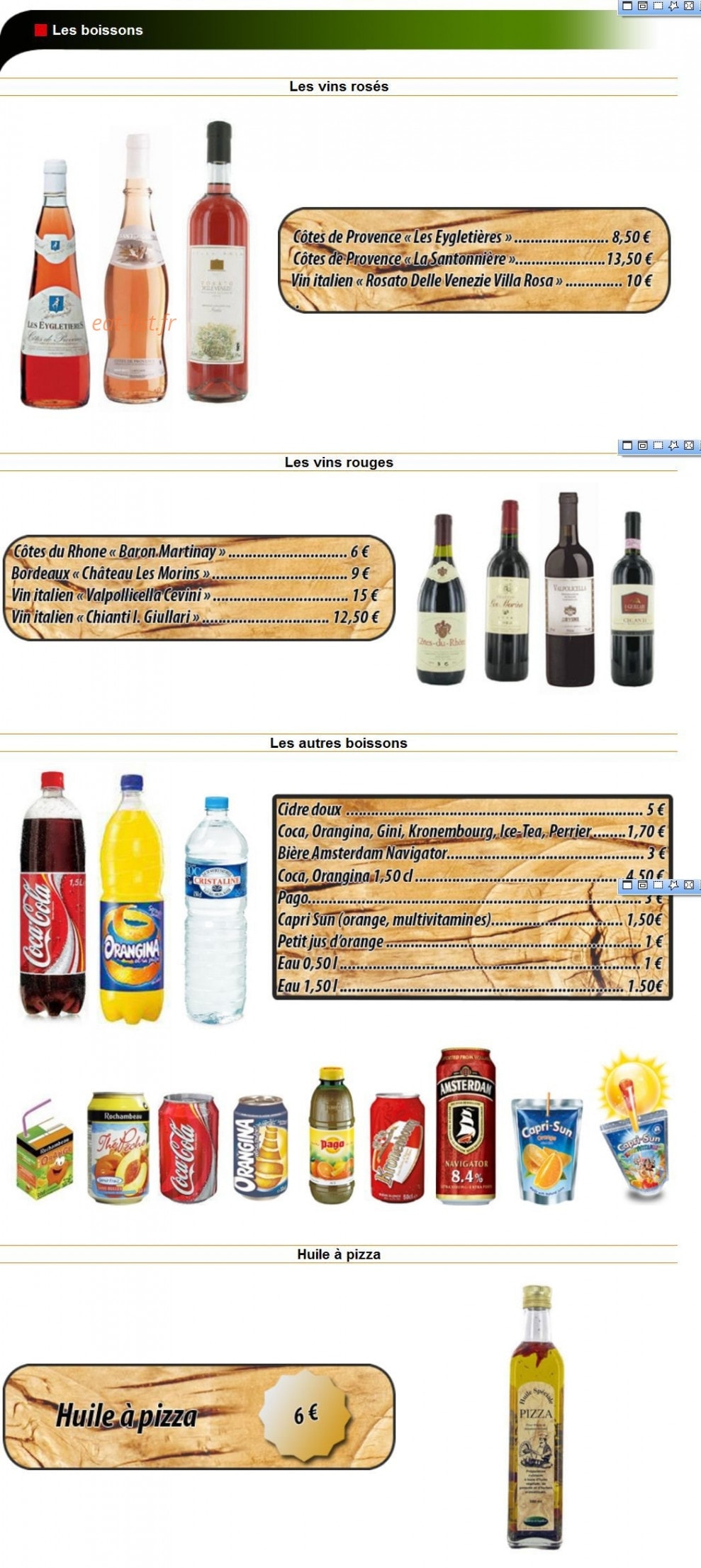 Pizza Plus — carte page 6