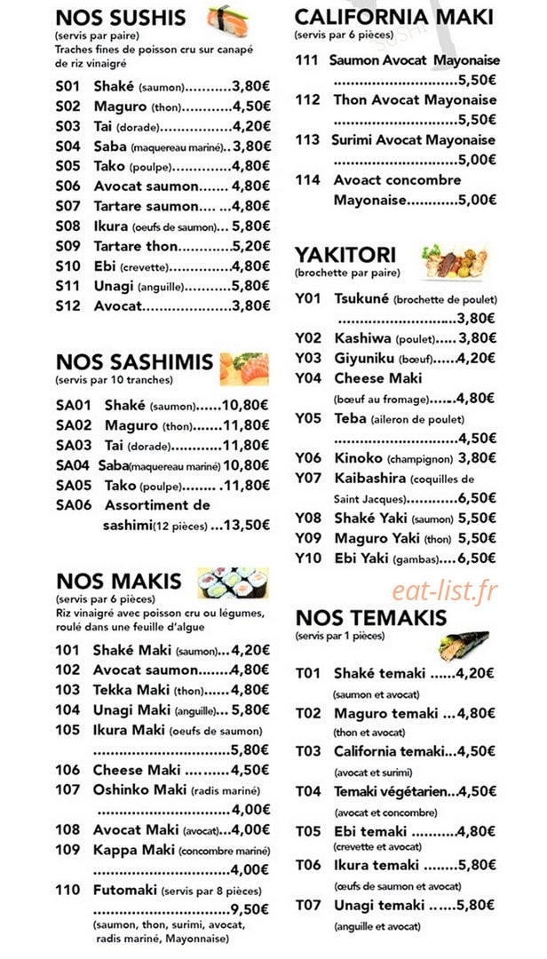 Sushi Kyo — carte page 4