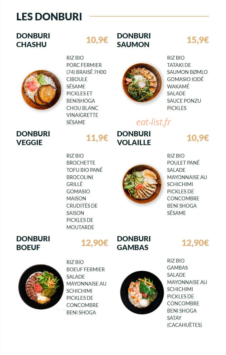 Yatta Ramen — carte page 3