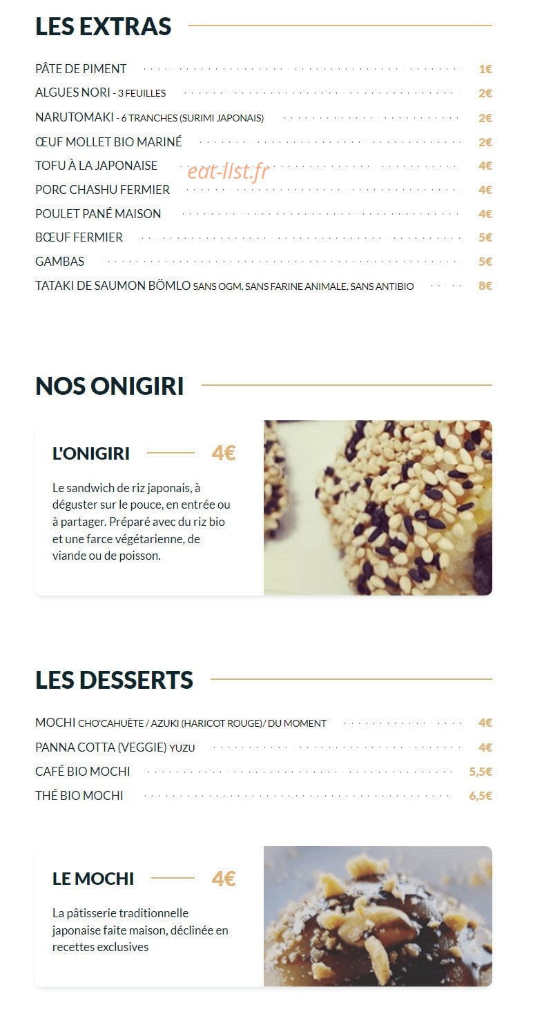 Yatta Ramen — carte page 5