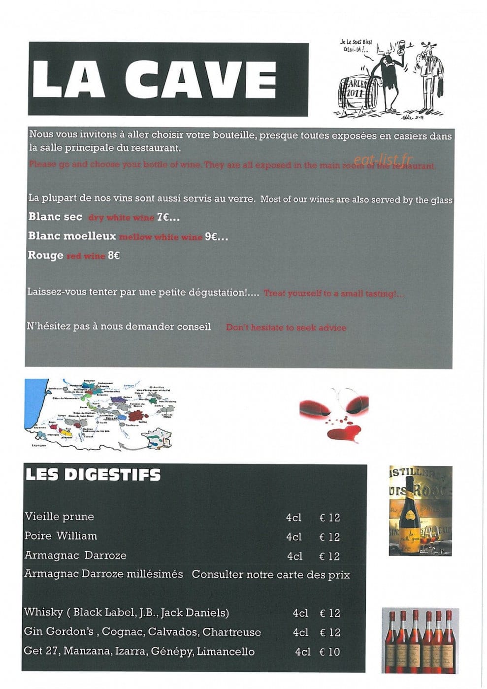 Auberge De maison Rouge — carte page 5