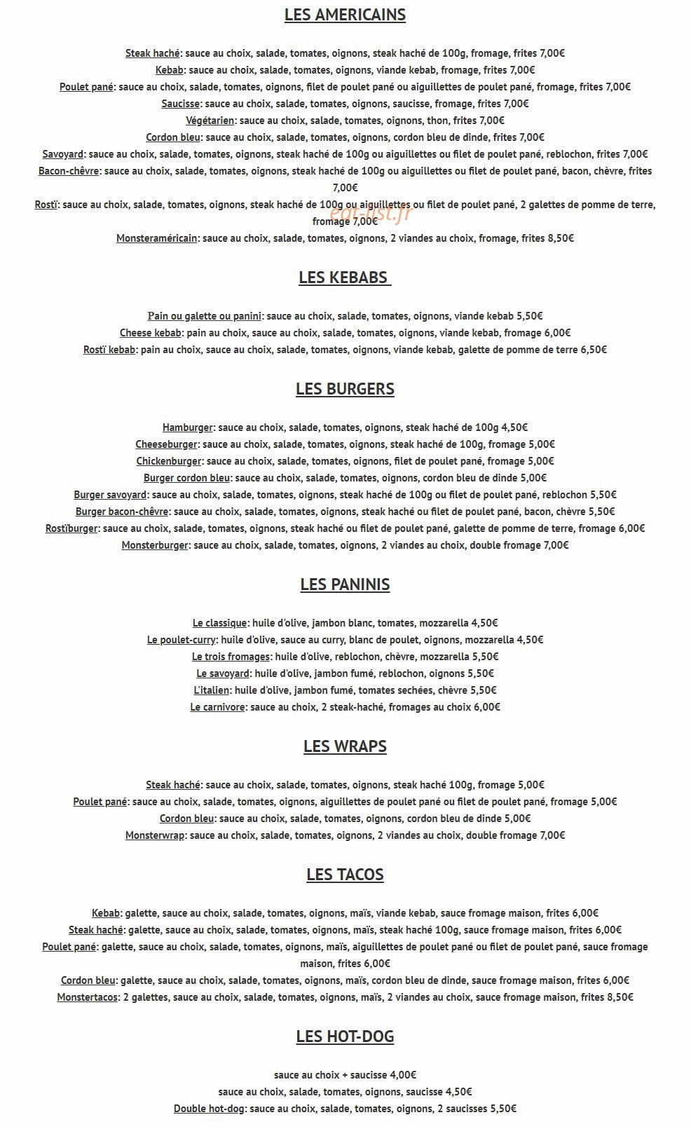 Le Lombardo — carte page 1