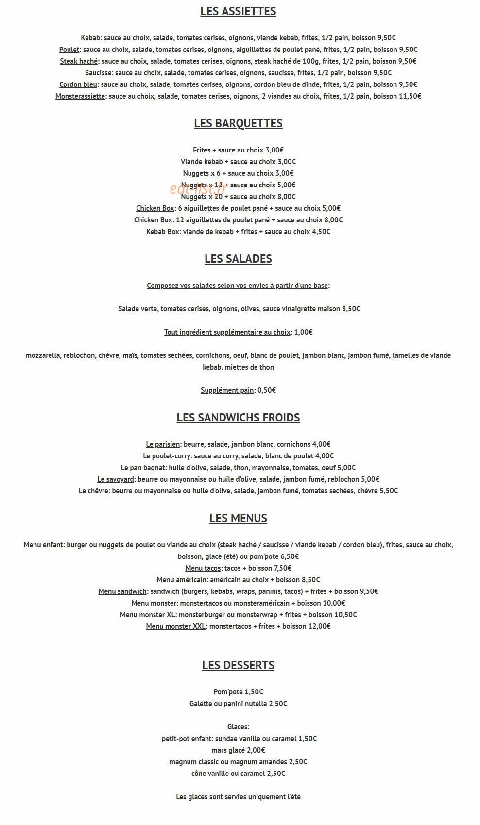 Le Lombardo — carte page 2