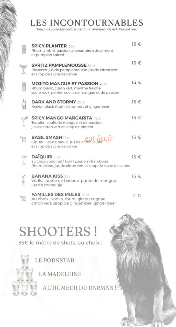 Animal Lodge — carte page 1