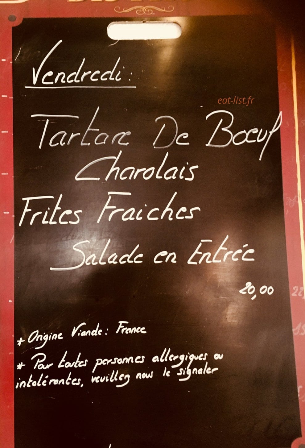 Cafe des Arts — carte page 1