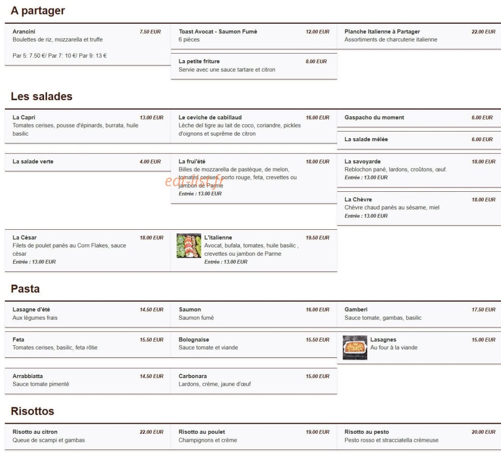 Le Florindo — carte page 1