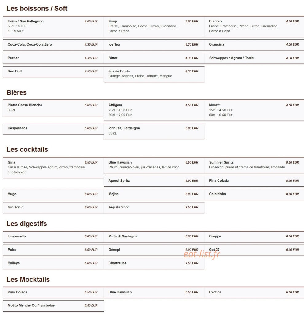 Le Florindo — carte page 5