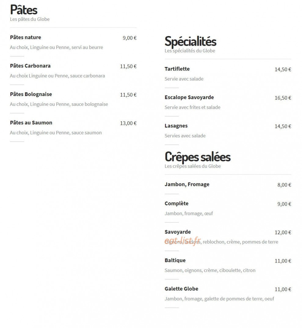 GlobeTrotter — carte page 2