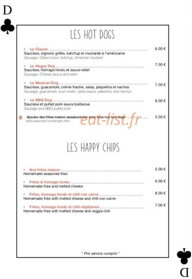 Happy Hours Bar — carte page 4