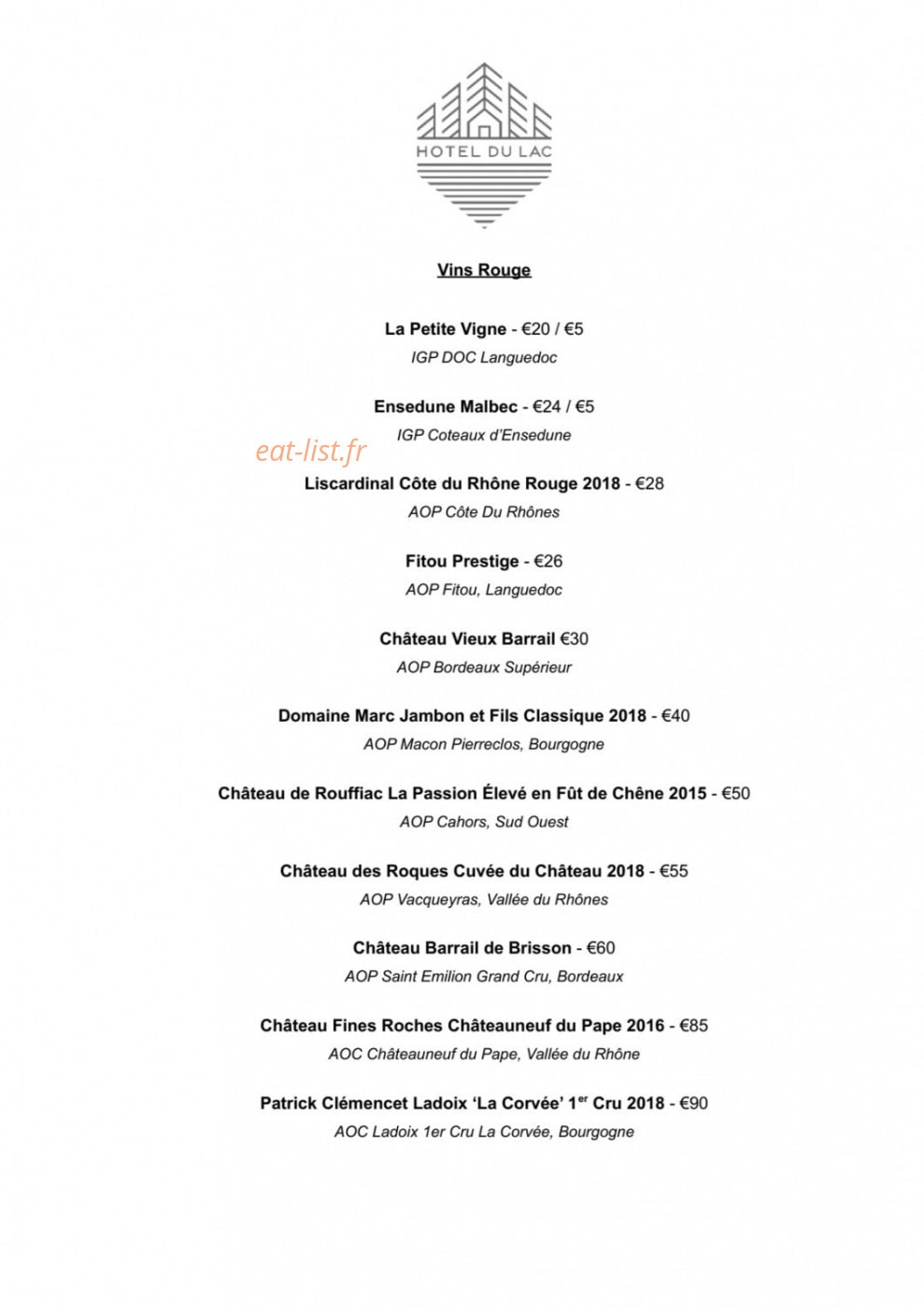 Hotel du lac — carte page 5
