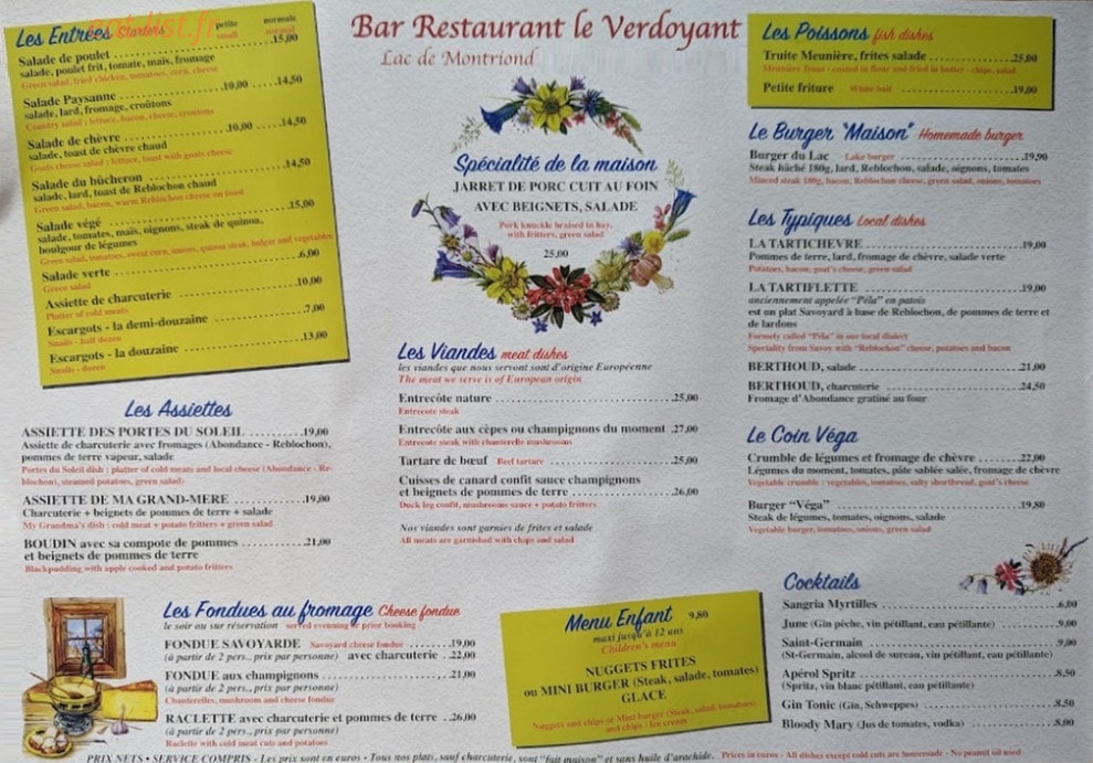 Le Verdoyant — carte page 1