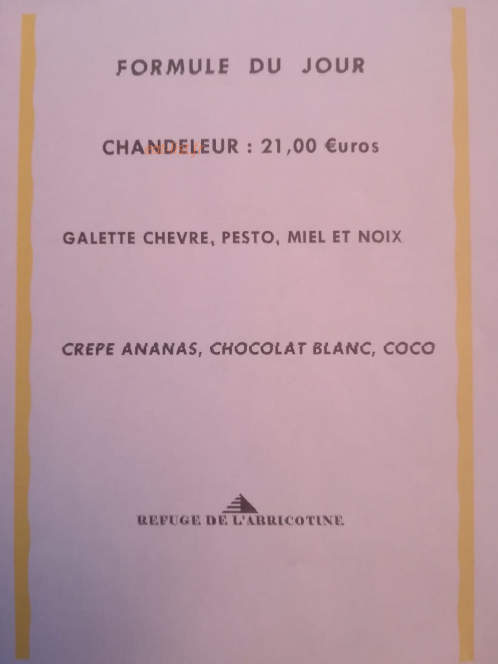 Refuge de l'Abricotine — carte page 13