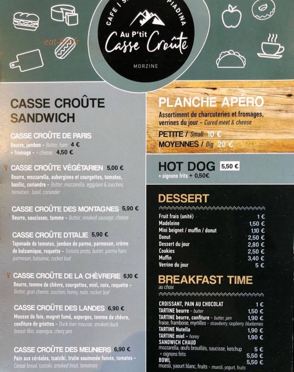 Au P'tit Casse Croûte — carte page 2