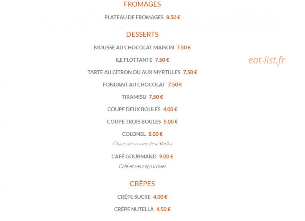 Chez Flo — carte page 8