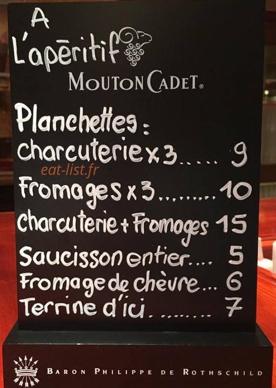 Chez Roger — carte page 1