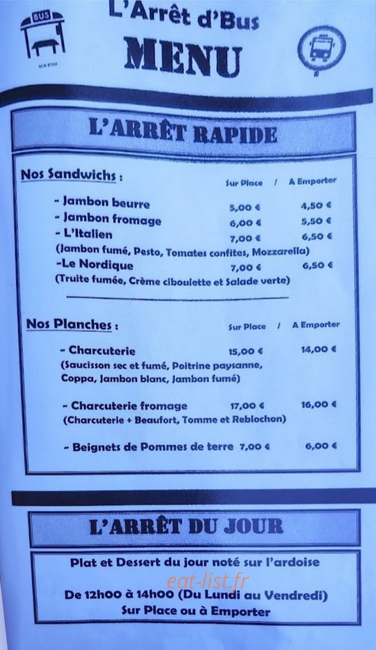 L'arrêt d'bus — carte page 1