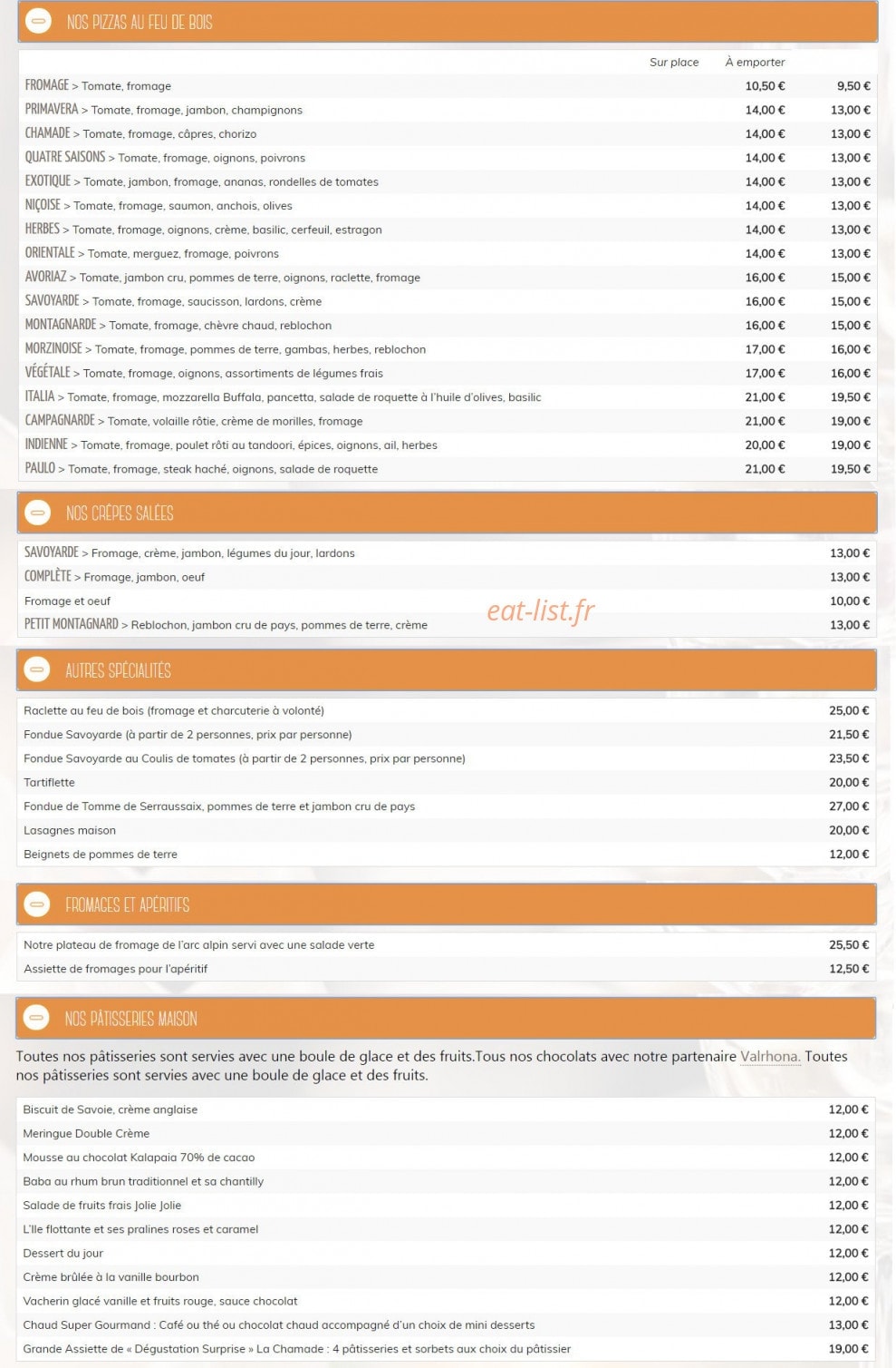 La Chamade — carte page 2