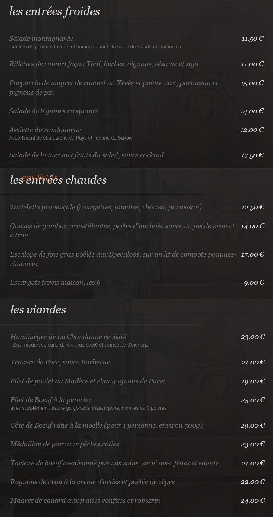 La Chaudanne — carte page 1