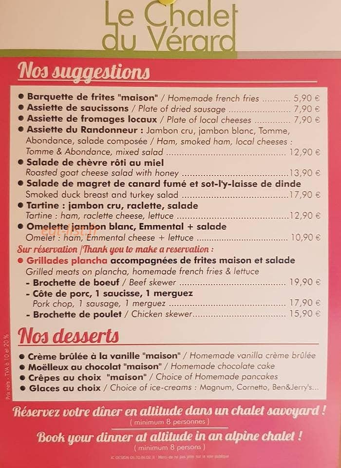 Le chalet du verard — carte page 2