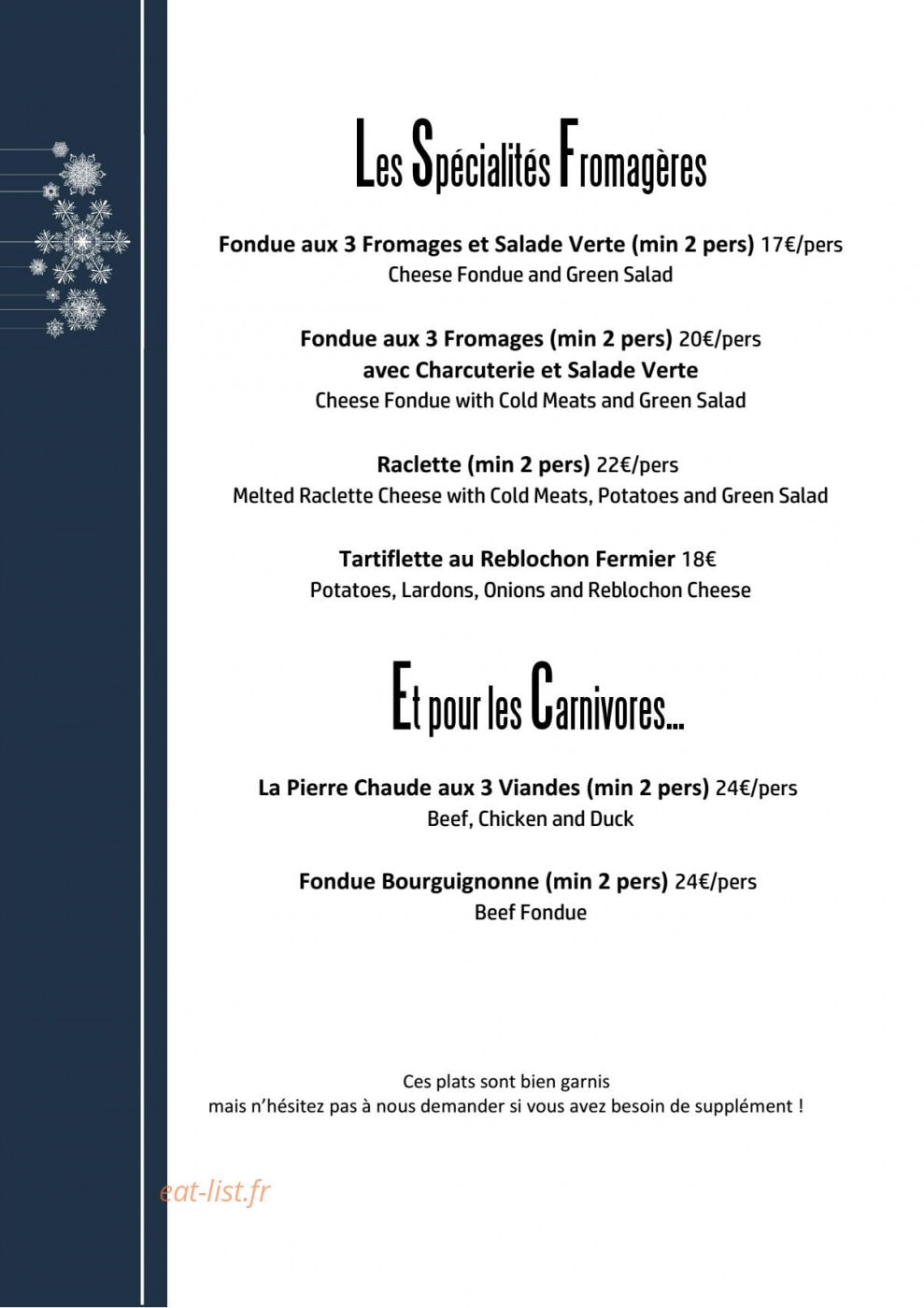 Le Clin d'Oeil — carte page 5