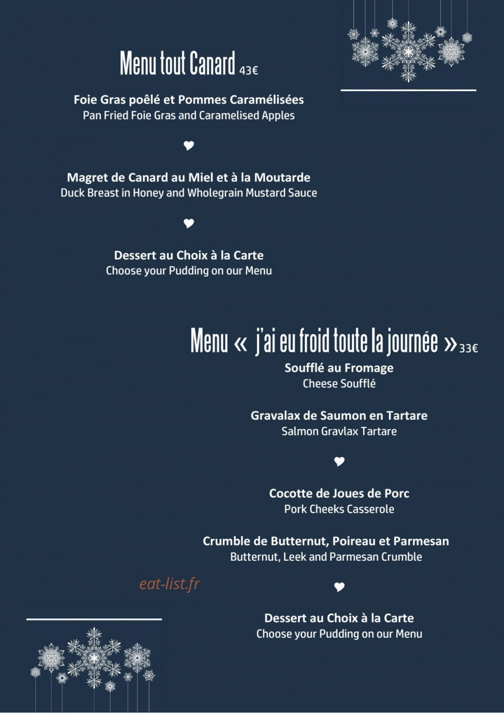 Le Clin d'Oeil — carte page 6
