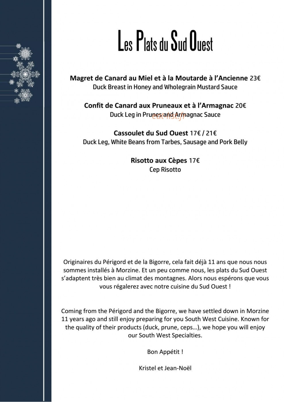 Le Clin d'Oeil — carte page 4