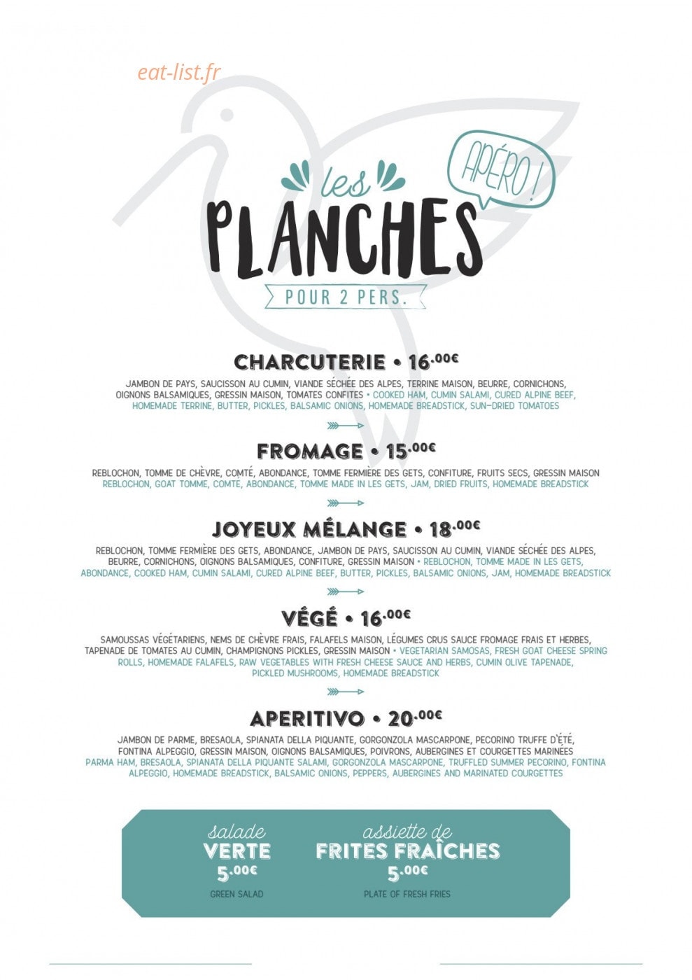 Le Colibri — carte page 7