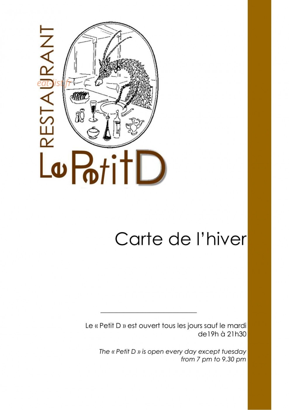 Le Dahu — carte page 1