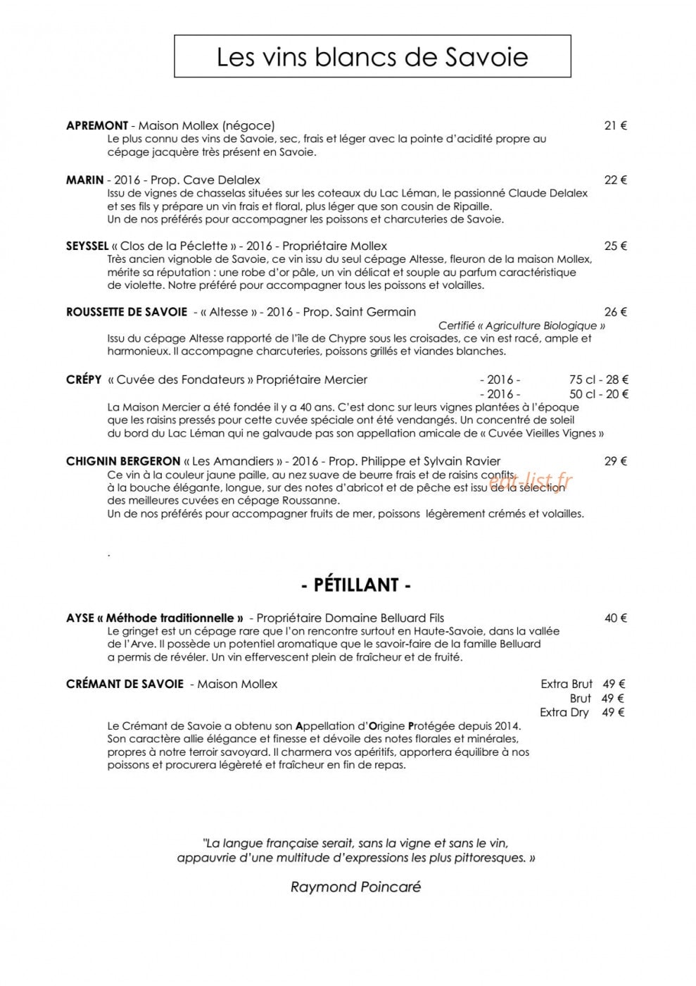 Le Dahu — carte page 8