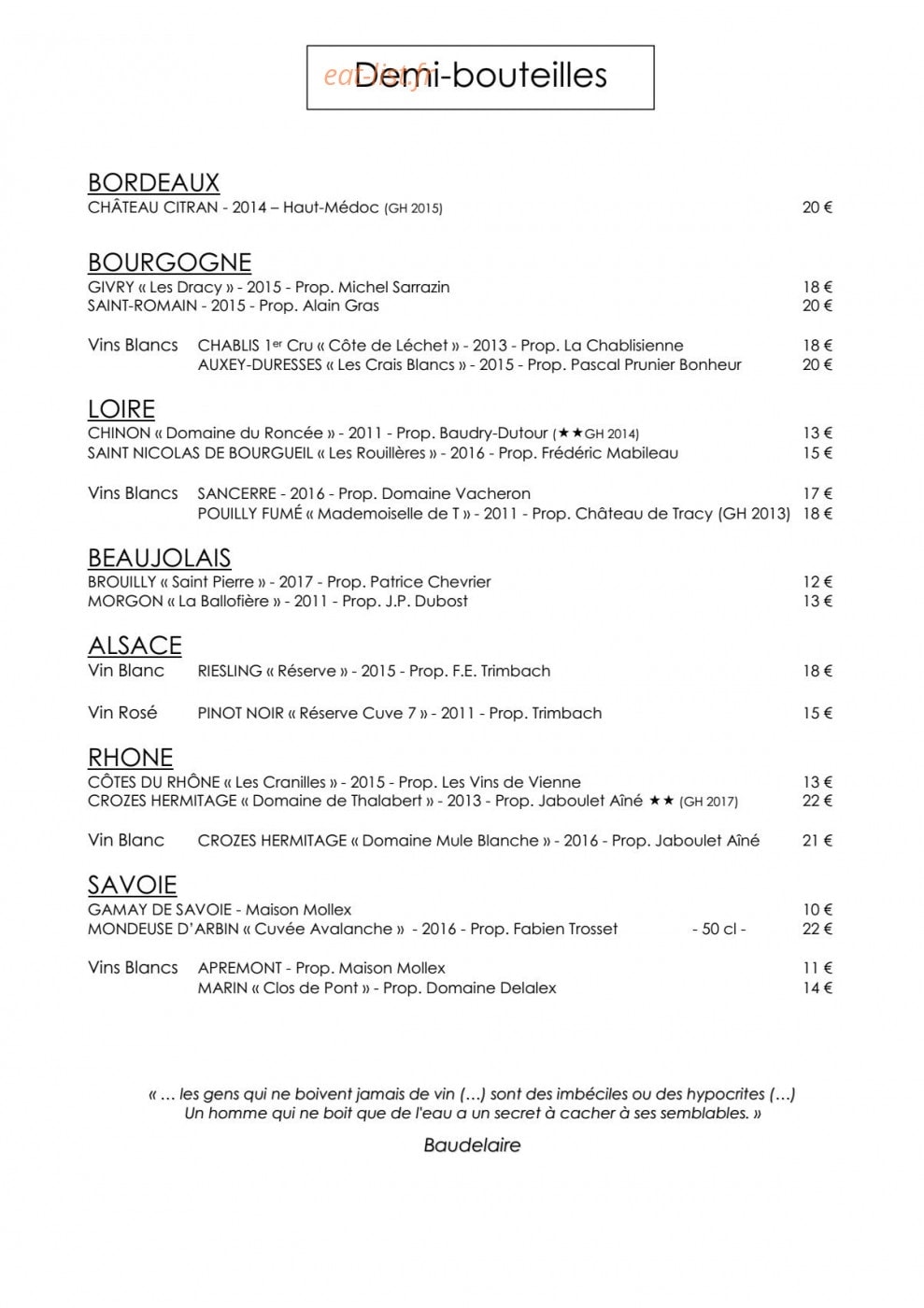 Le Dahu — carte page 15