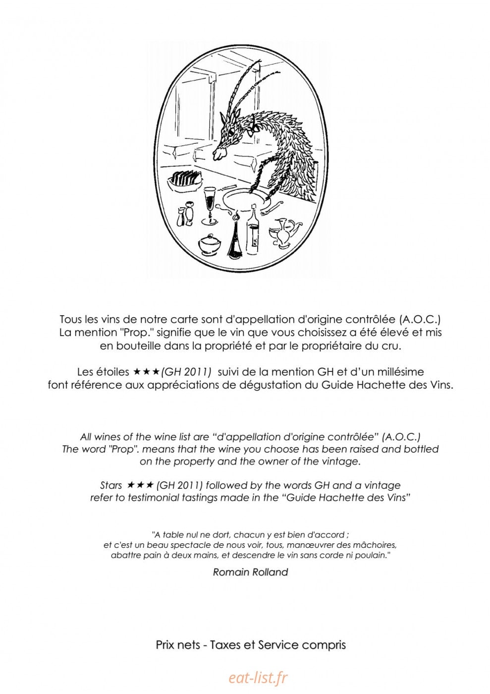 Le Dahu — carte page 6
