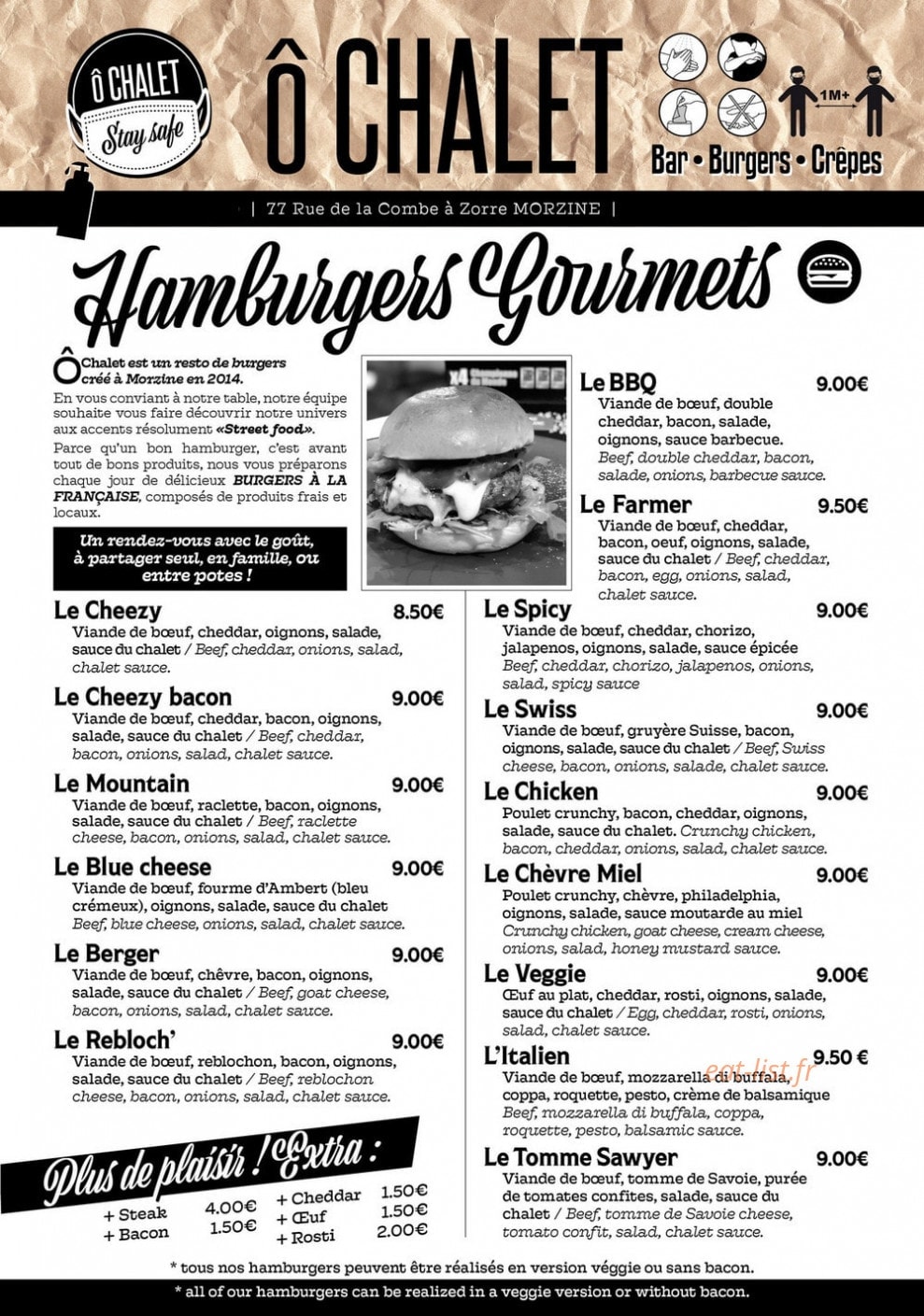 Ô Chalet — carte page 1