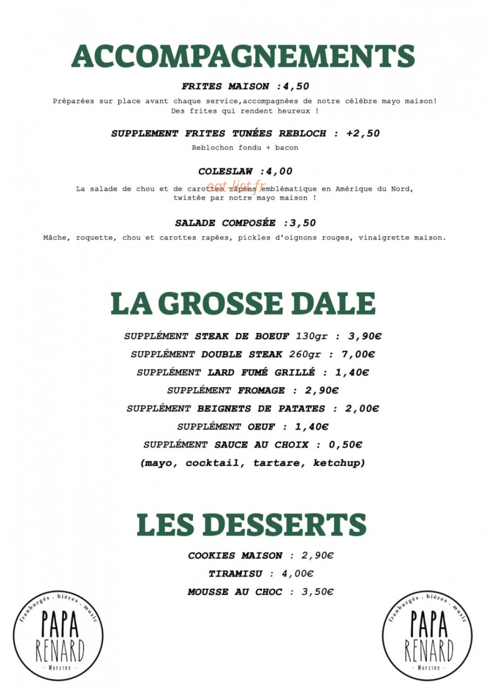 Papa Renard — carte page 2