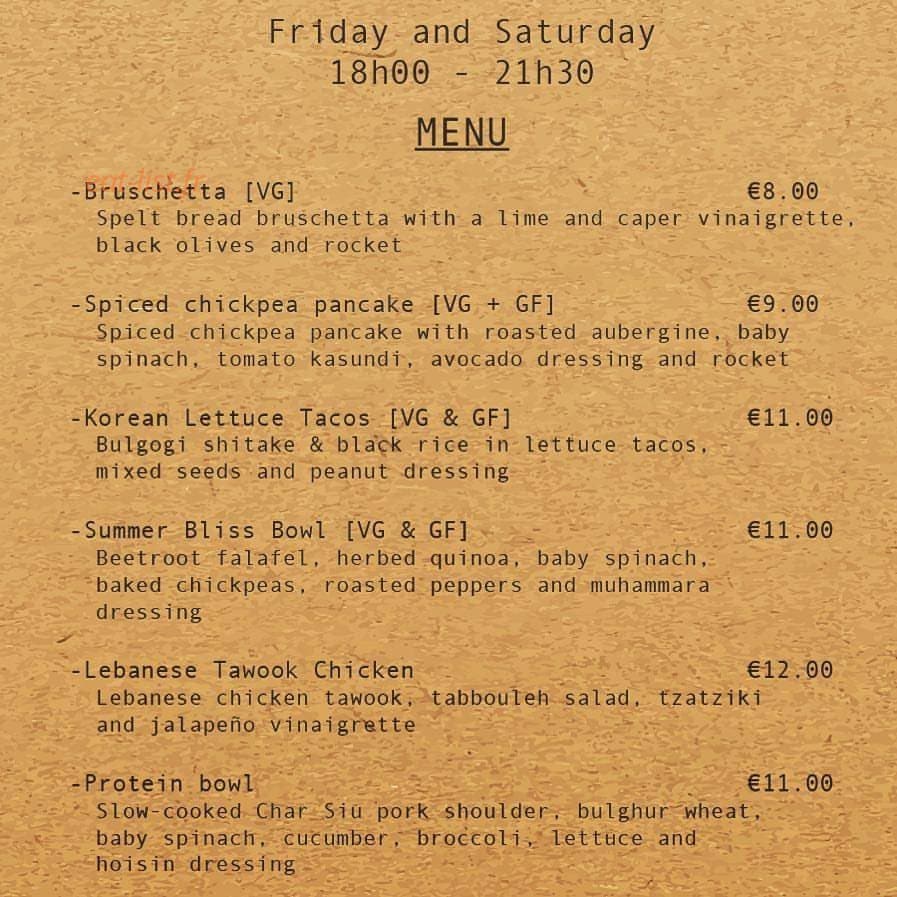 Satellite Coffee — carte page 1